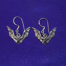 Bat Silver Earrings
